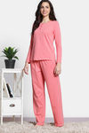 Zivame The Weekender Knit Cotton Pyjama Set - Desert Flower — thumbnail 3